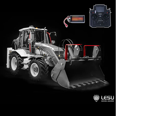 LESU 1/14 RC Hydraulic Equipment Remote Controlled Backhoe Loader AOUE BL71 2 in 1 Excavator Model PL18EVLite Painted Assembled